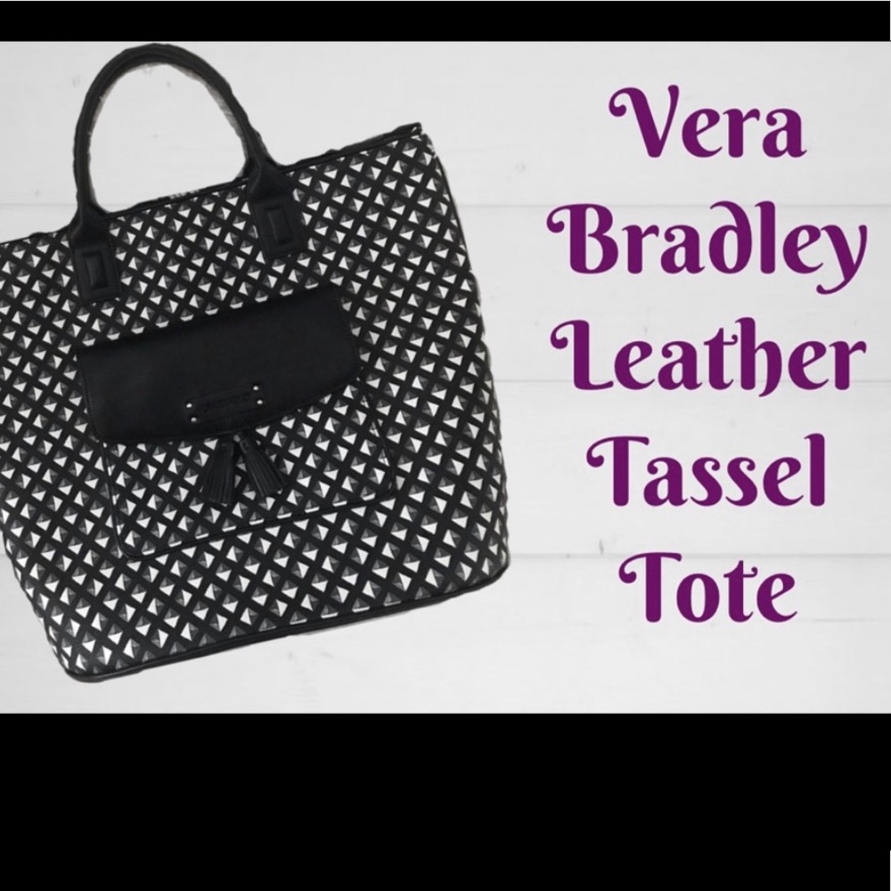 Vera Bradley Leather Tassel Tote